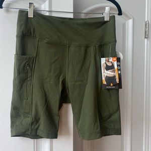 Olive Green Biker Short